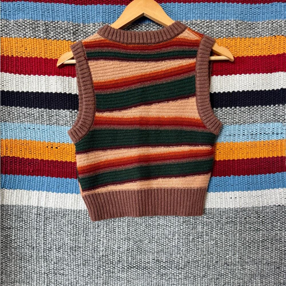 Forever 21 Multicolor Striped V-Neck Sweater Vest - Picture 5 of 13